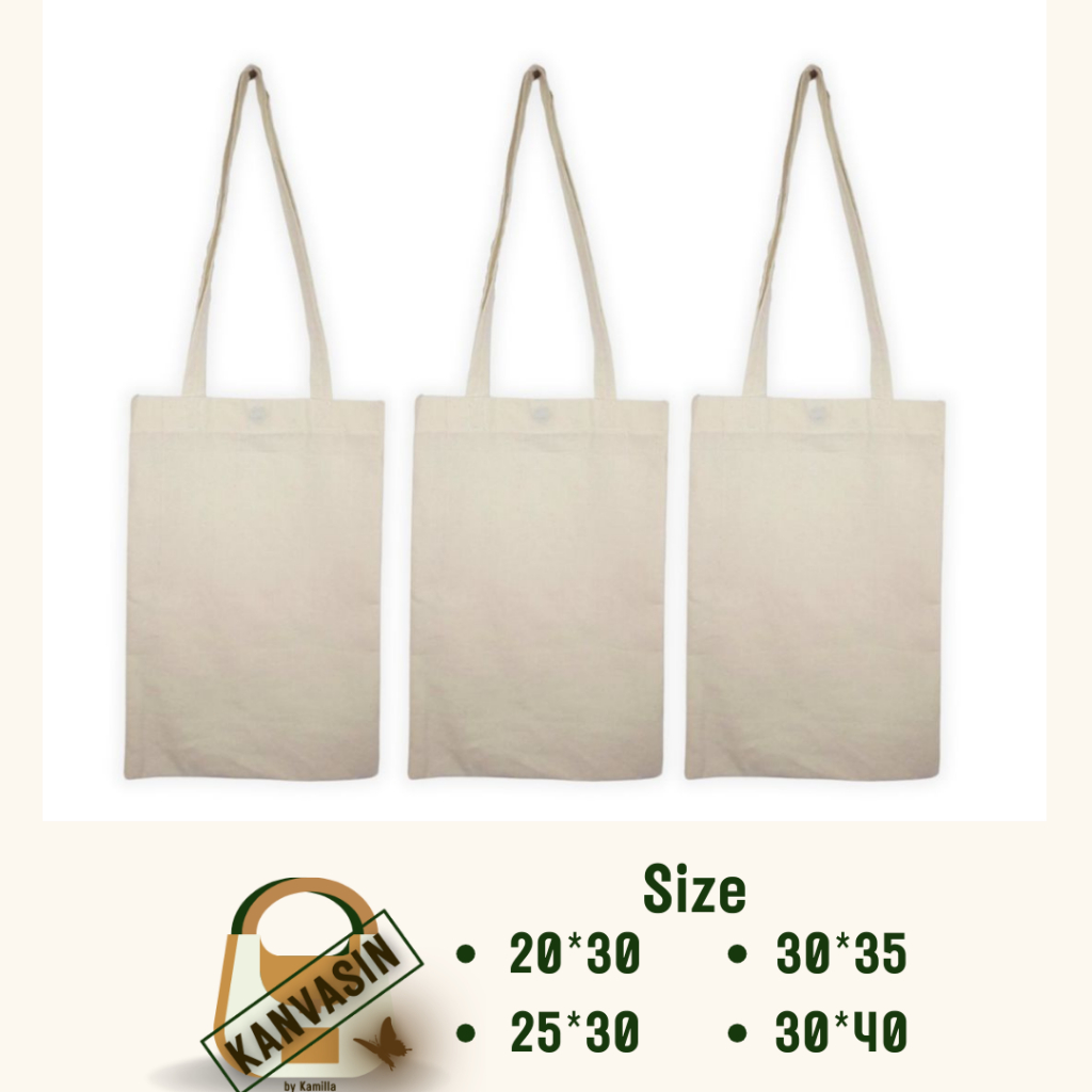 Ready Stock Totebag BLACU Tas POLOS Tas Murah kanvas | TOTEBAG KANVAS | TAS SELEMPANG WANITA  | TOTE