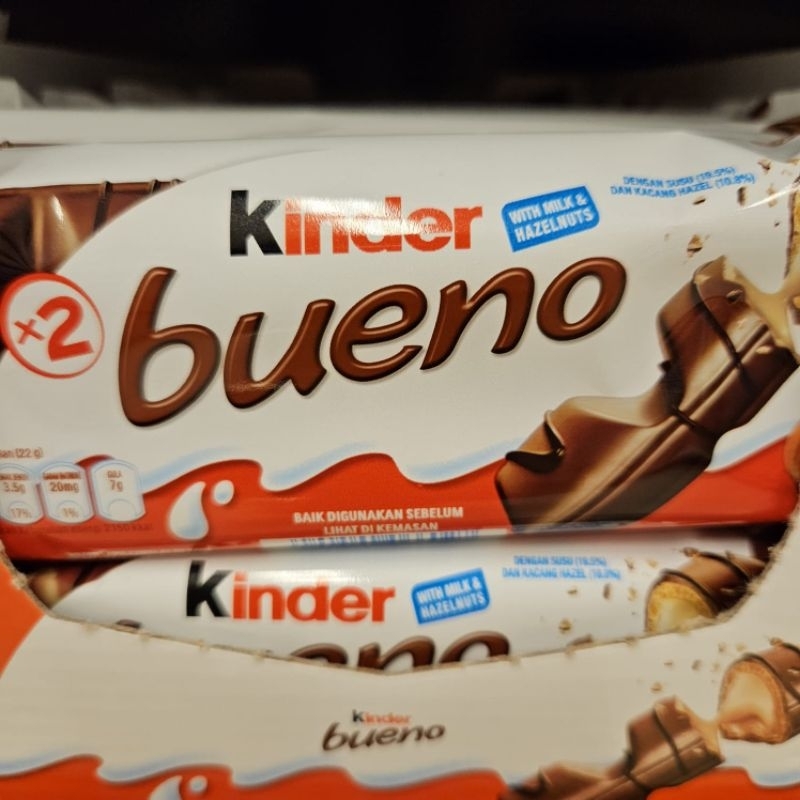 

Kinder bueno Chocolate Milk Hazelnut 43gr expired 20 mei 2025