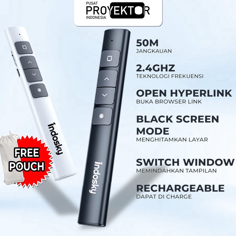 ART X33A Pusat Proyektor Indonesia  Pointer Indosky Original  Pointer Presentasi  Presenter Laser Po