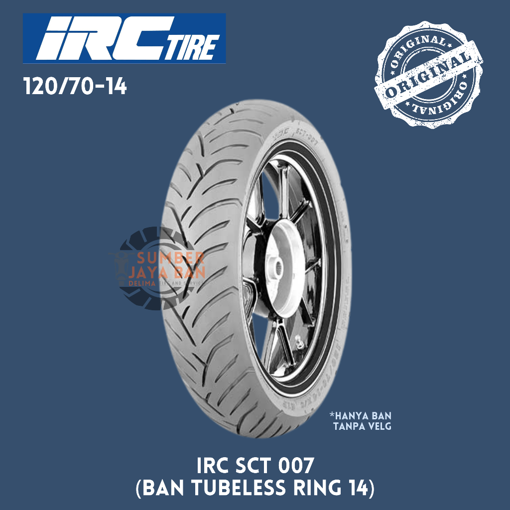IRC SCT 007 120/70-14 Ban Ring 14 120/70Tubeless Tubless Tubles