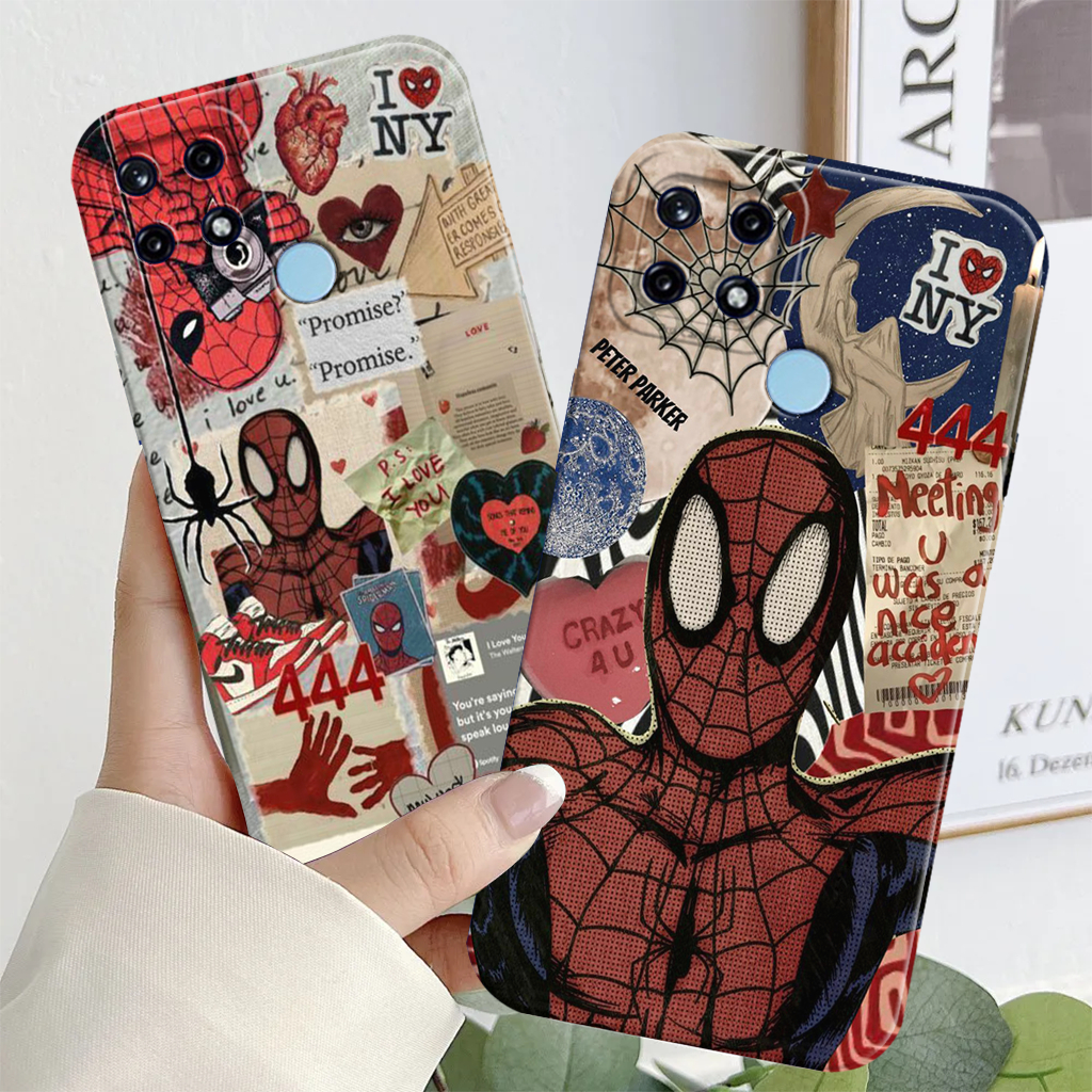 Softcase Realme C15 C12 C25 C25S Motif Spiderman Case Pelindung Camera