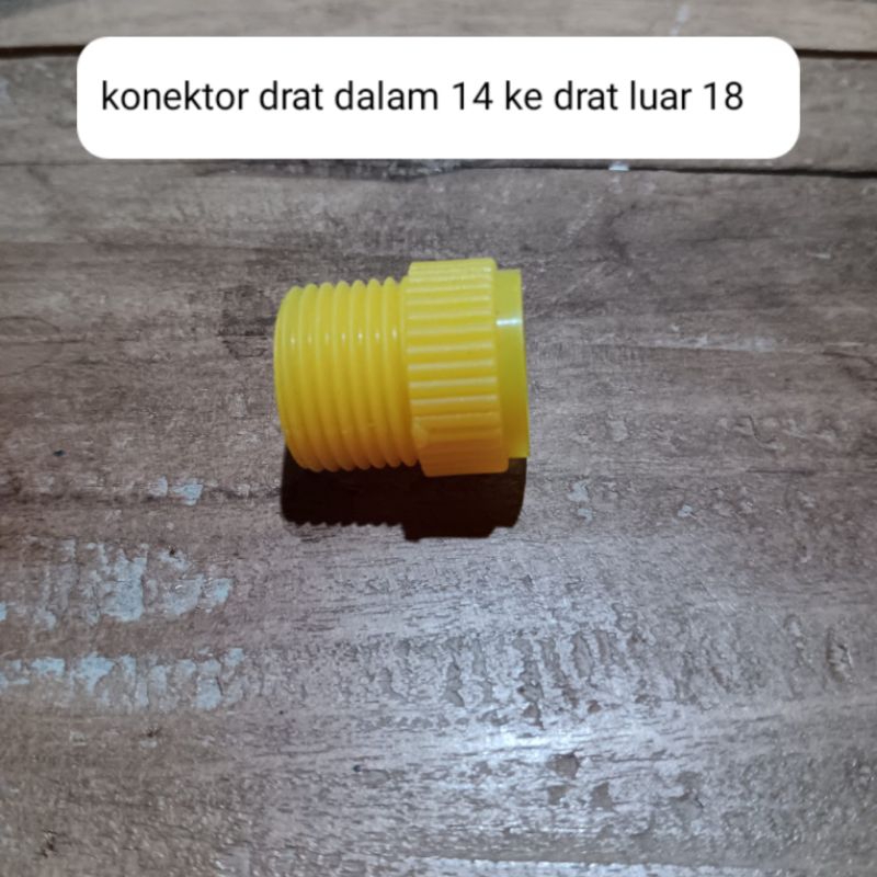 konektor stik drat dalam 14 ke drat luar 18