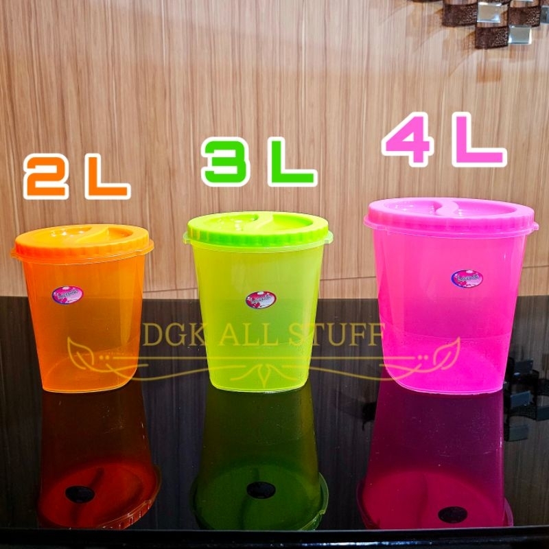 Toples Stoples Bulat Tempat Wadah Kue Kering Nastar Kerupuk Keripik Cemilan Snack Lebaran Idul Fitri