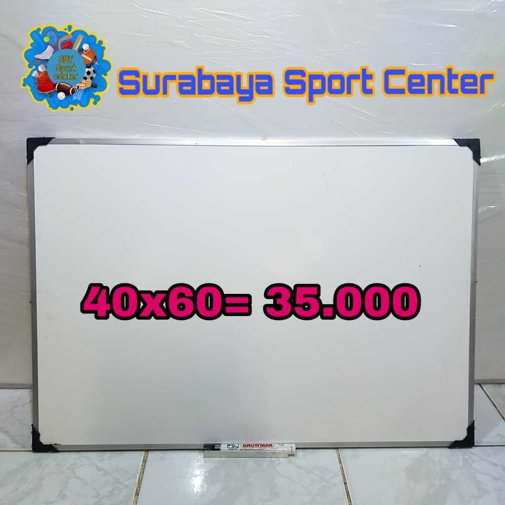 

Papan Tulis Gantung 2 Sisi / White Board / Papan Tulis Kapur Ukuran 40x60 (NON MAGNET)