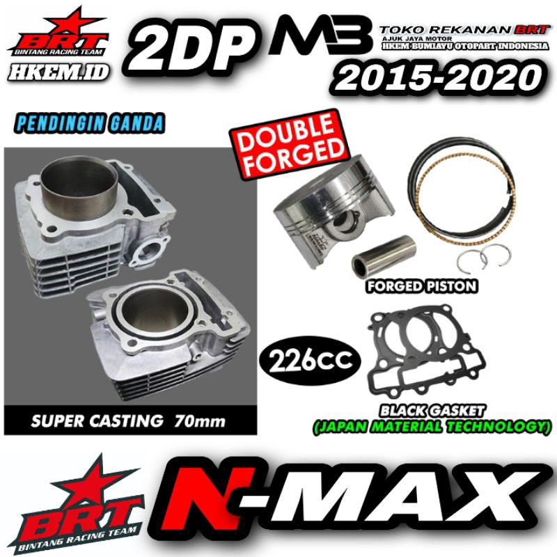 Block Casting Iron BRT NMax Double Cooler 70.00 mm Blok Seher Boring Nmax N-Max old 2DP