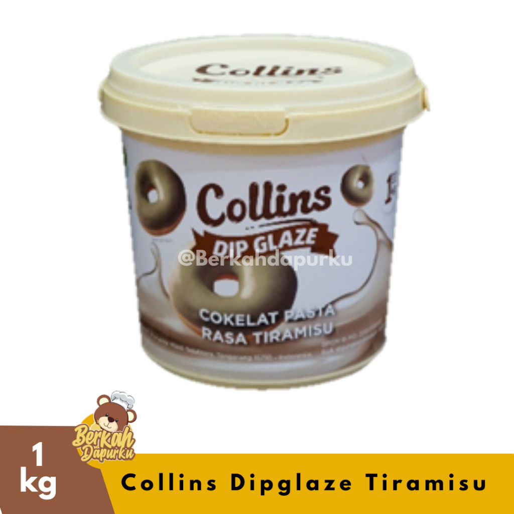 

Collins Dip Glaze Tiramisu 1Kg Selai Topping Kue, Donat
