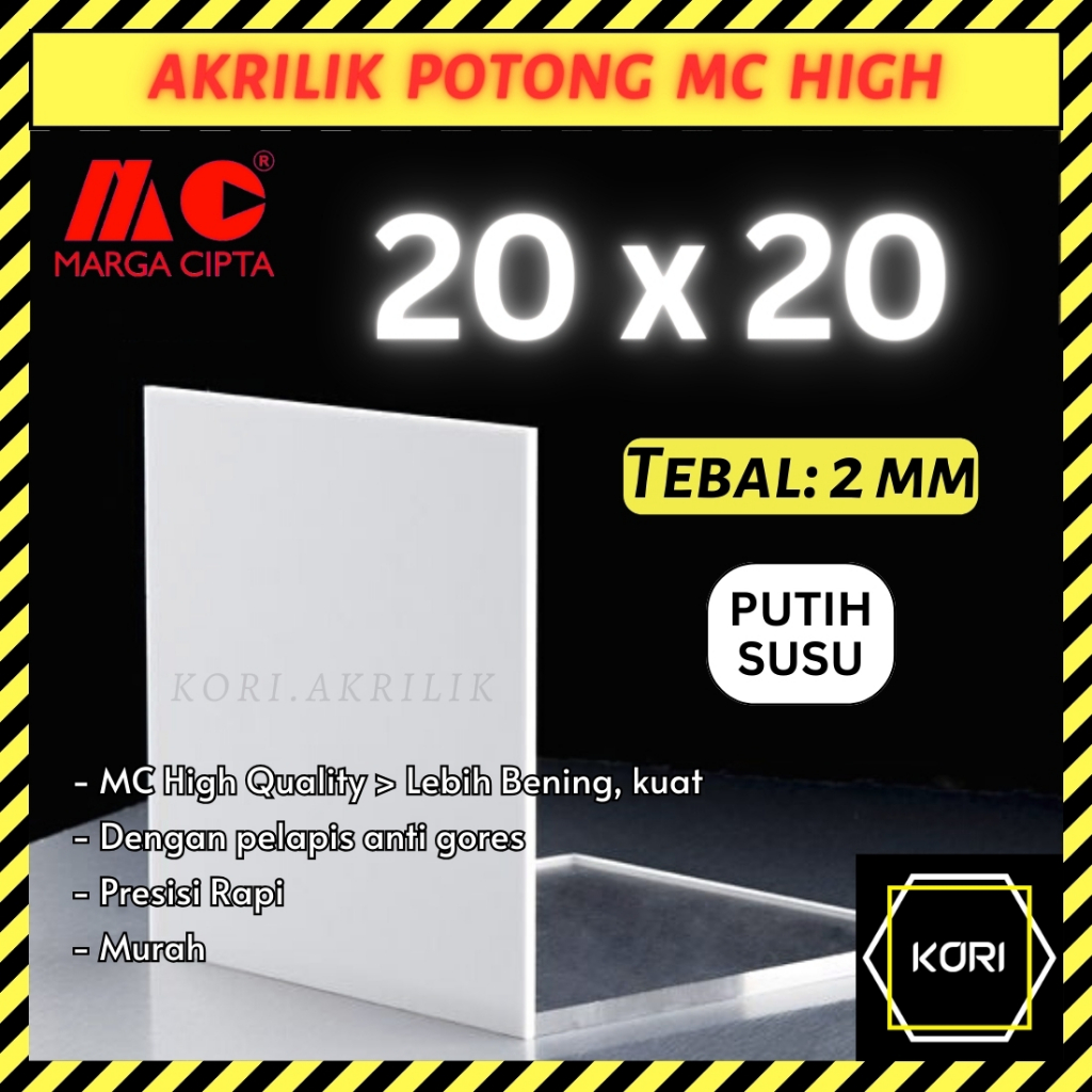 

Akrilik Lembaran 20x20 cm 2 mm Putih Susu MARGA CIPTA Neon Box Tembus | Akrilik Besar 20x20 cm Putih | Akrilik Wedding Sign Potong Acrylic Lembar 2 mm