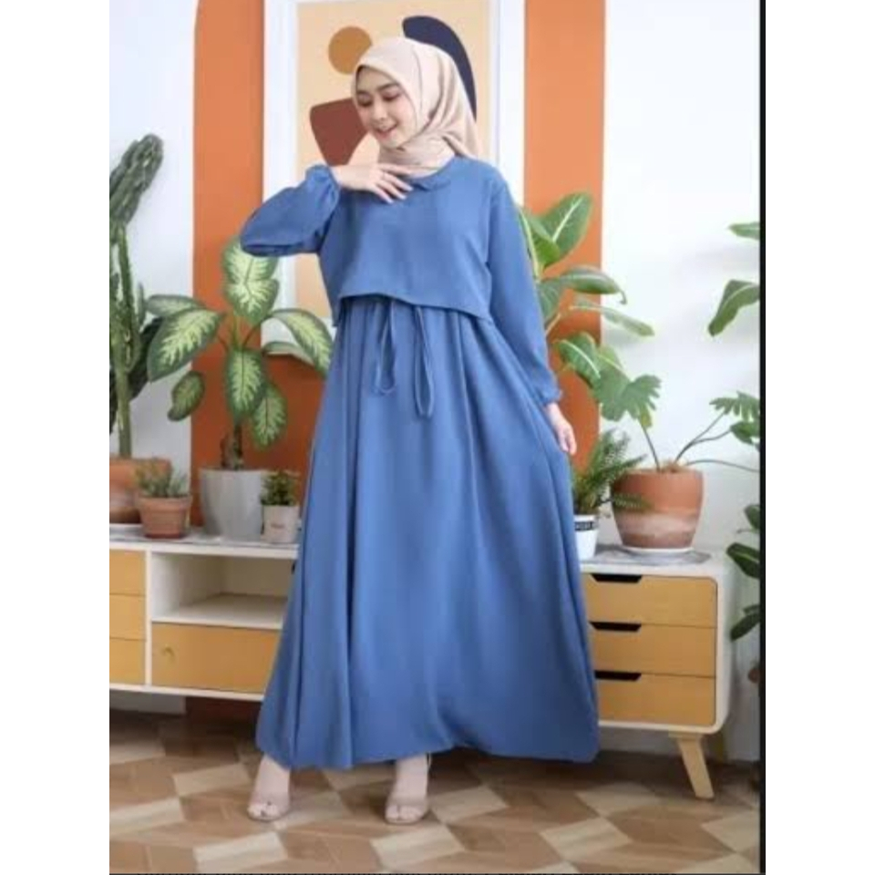 Dres Set  Rok by Naura ~ Set Rok KRINKLE ~ SIZE M / L / XL ~ COD