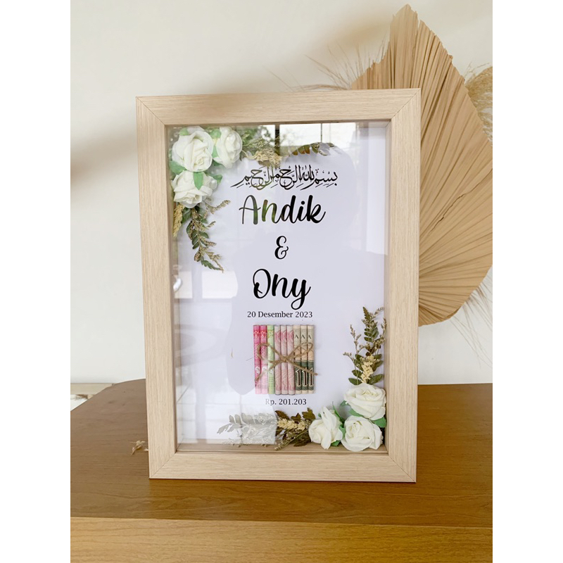 Bingkai Mahar pernikahan rustic / mahar nikah / mahar pernikahan