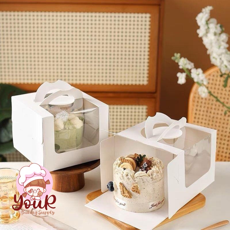 

Dus Kue Box Premium ukuran 16x16 cm dan 21x21 cm / Laminasi Jendela Kotak Box Putih / Box Kardus Cake Kue Tart Pudding Chiffon Roti / Kardus Dus Box Kue Hampers Cake - YourBakingSupply
