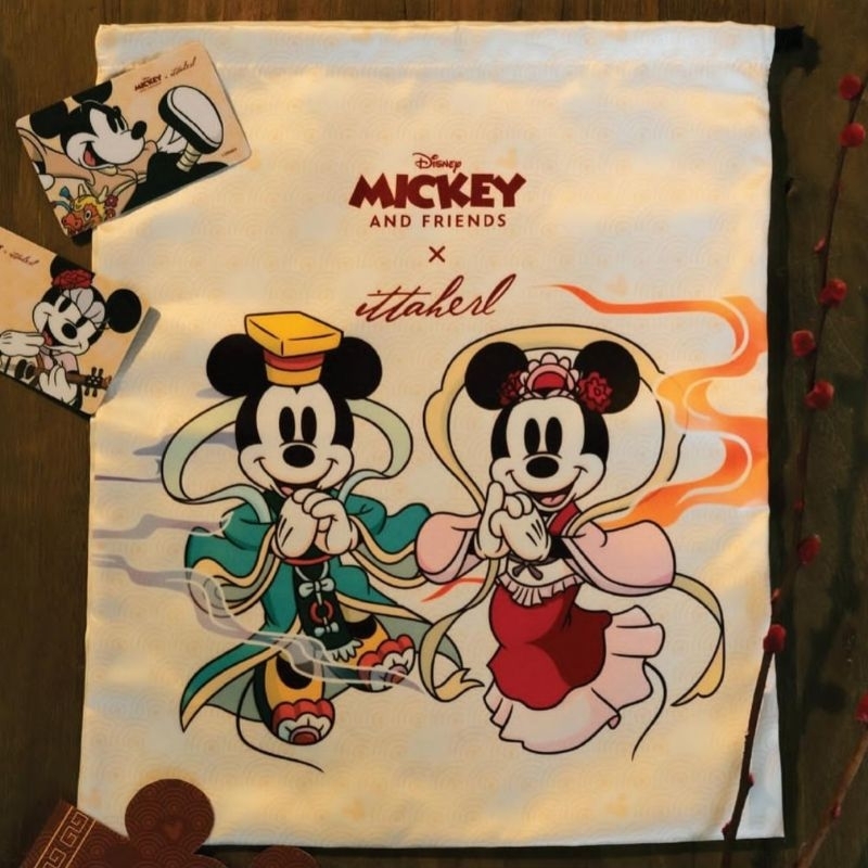 Ittaherl Dustbag Disney Mickey Minnie Edisi CNY Year of Dragon