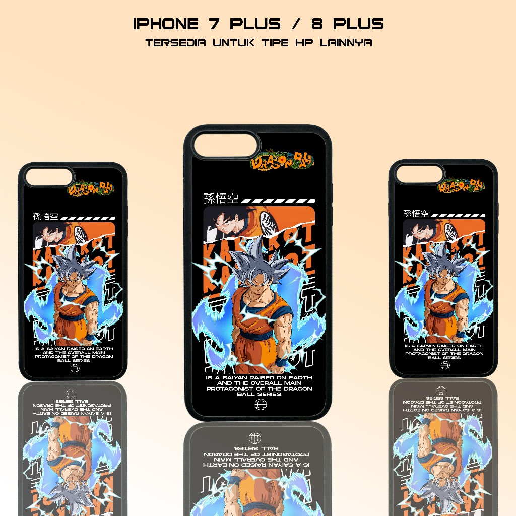 Case Iphone 7 Plus / 8 Plus - Casing Iphone 7 Plus / 8 Plus - ( DRAGONBALL ) - Case Glossy - Case Hp