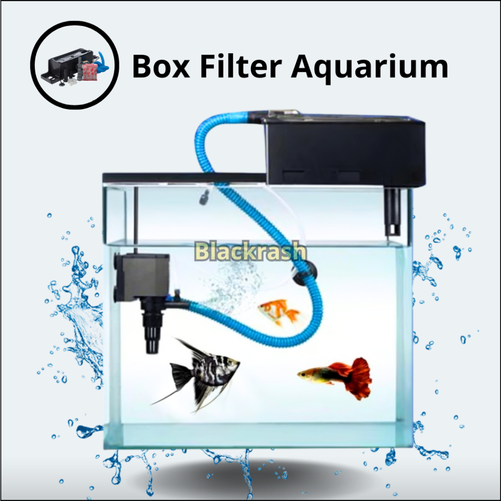 Paket Lengkap Top Box Filter Gantung Aquarium Mini Tanpa Kuras 40 60cm