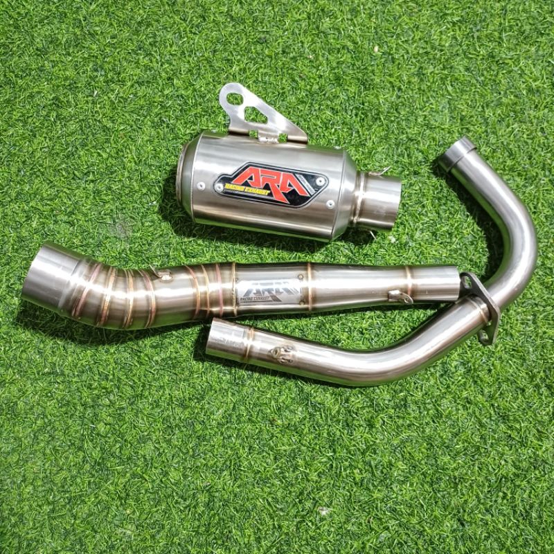knalpot satria fu150 fu porting 155cc,200cc original ara racing exhaust