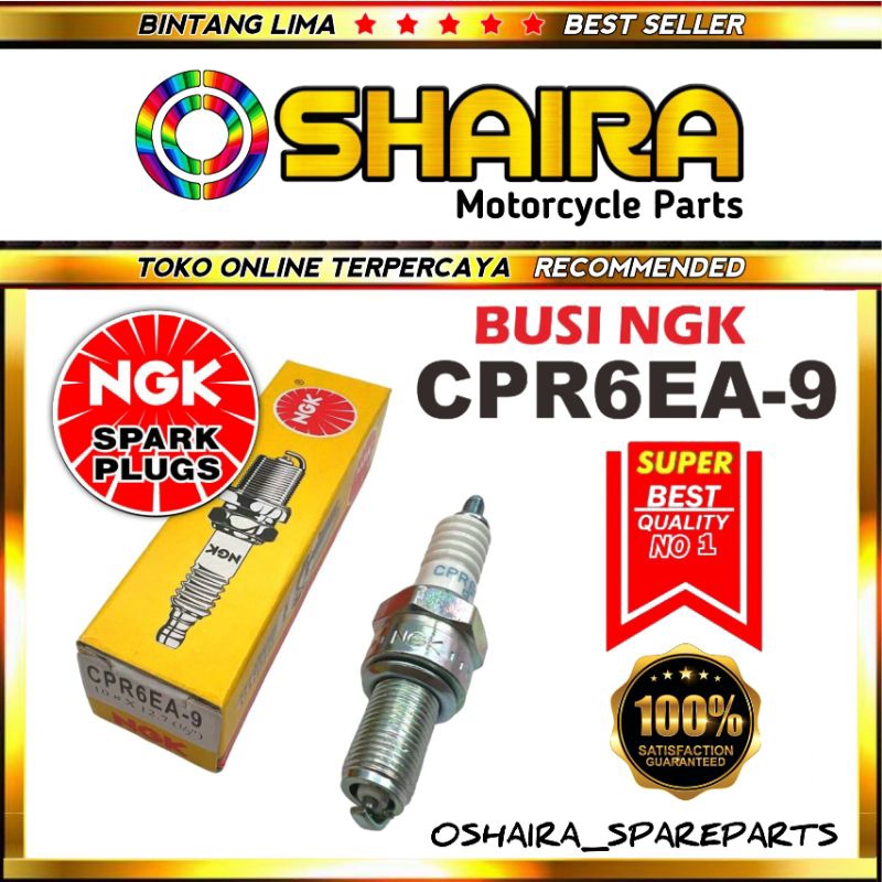 BUSI NGK CPR6EA-9 KARISMA/SUPRA X 125/REVO ABS/BEAT FI/VARIO/BLADE/SCOOPY/SPACY BUSI MOTOR NGK CPR6E