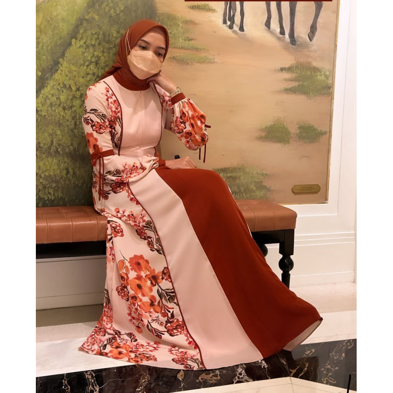 LAURA DRESS ORI MADEIRA ( teracotta )