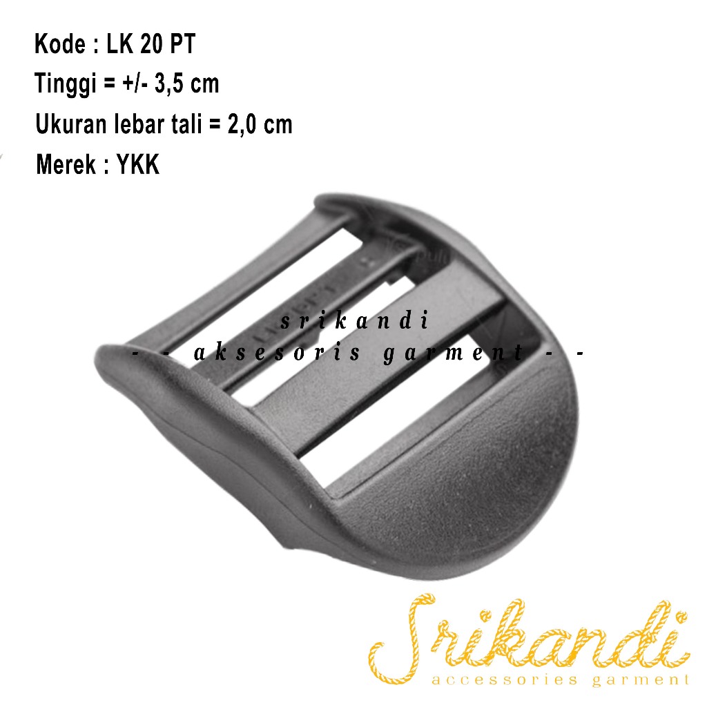 Ring tangga / ring tas plastik buckle ykk polyacetal (pom) strap adjuster (LK-PT)