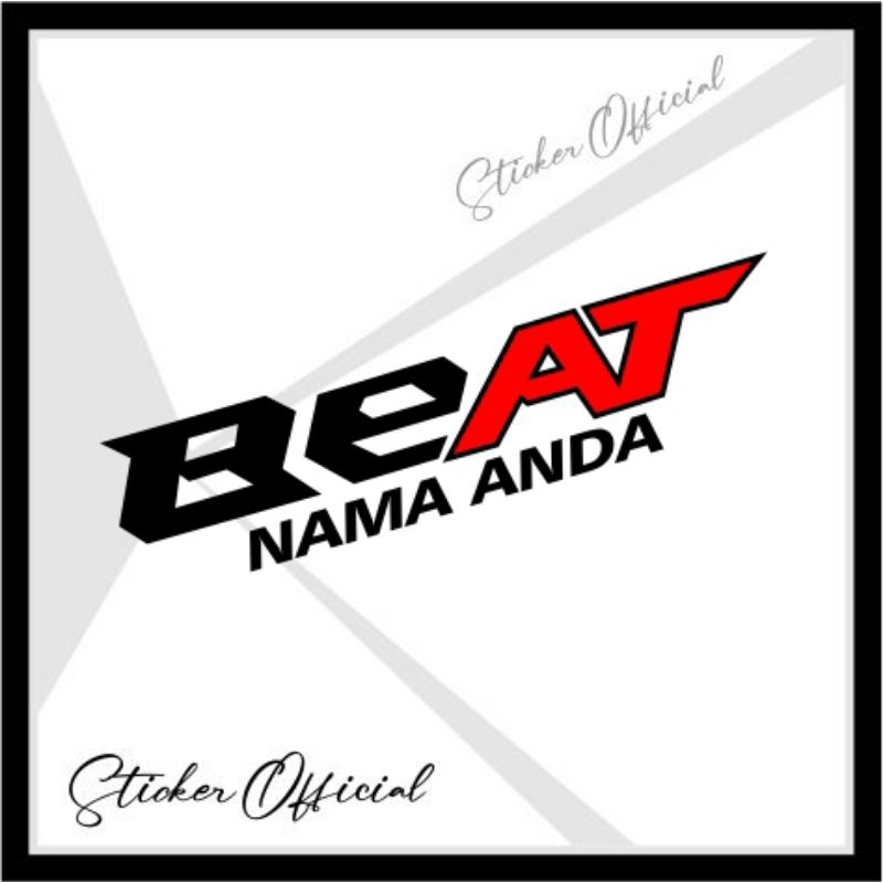 sticker beat custum ganti nama buat body motor