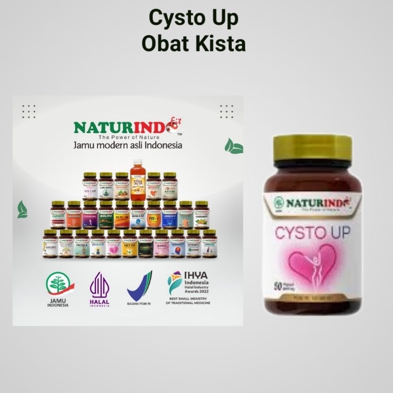Obat kista Ovarium Endometriosis bartolin epidermoid miom CYSTO UP NATURINDO