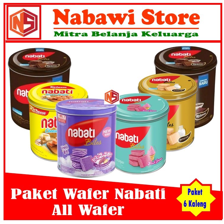 

Paket Nabati Wafer. Wafer Coklat Keju Pink Goguma Vanila. Paket 6 Klg