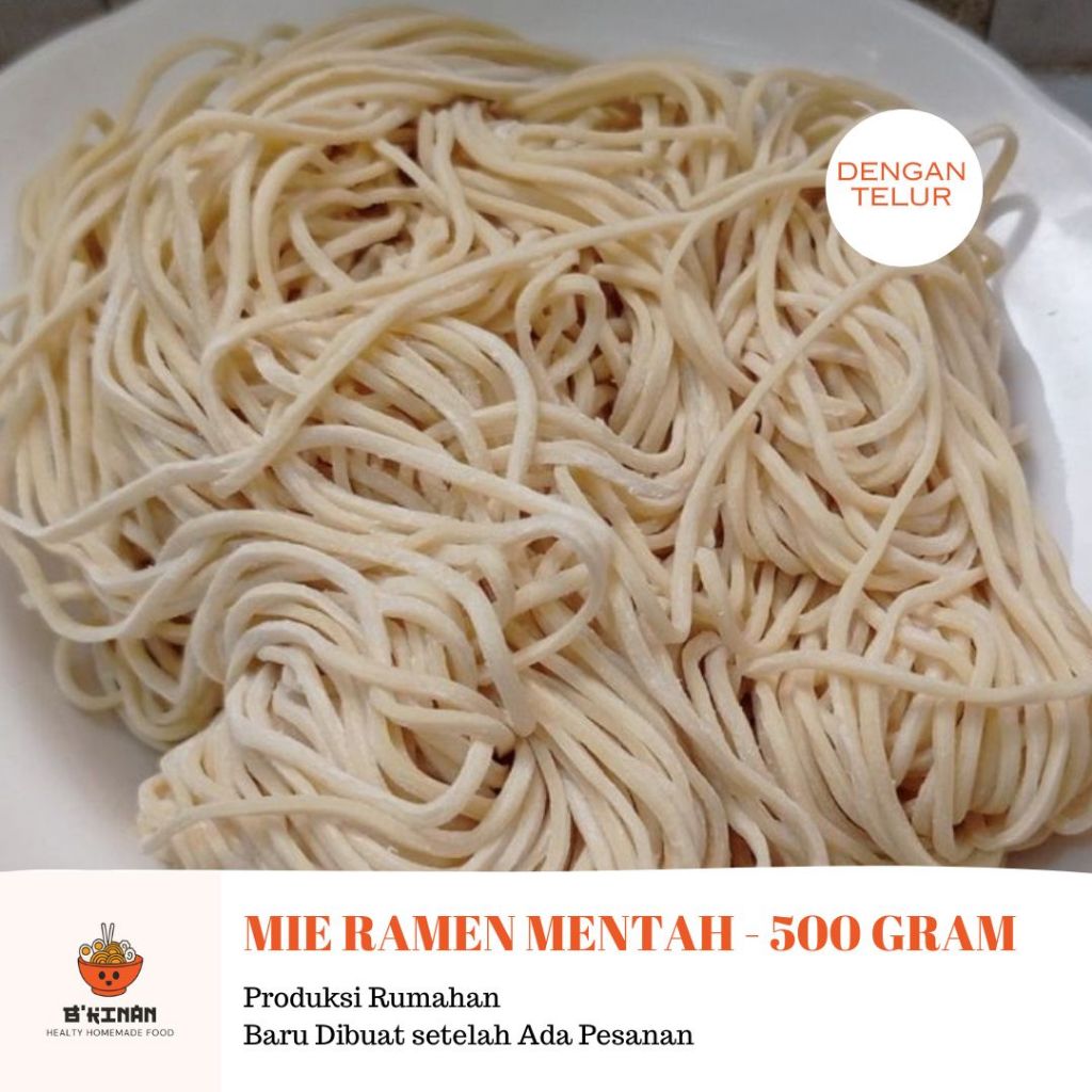 

Mie Ramen Mentah Homemade - 500 gram