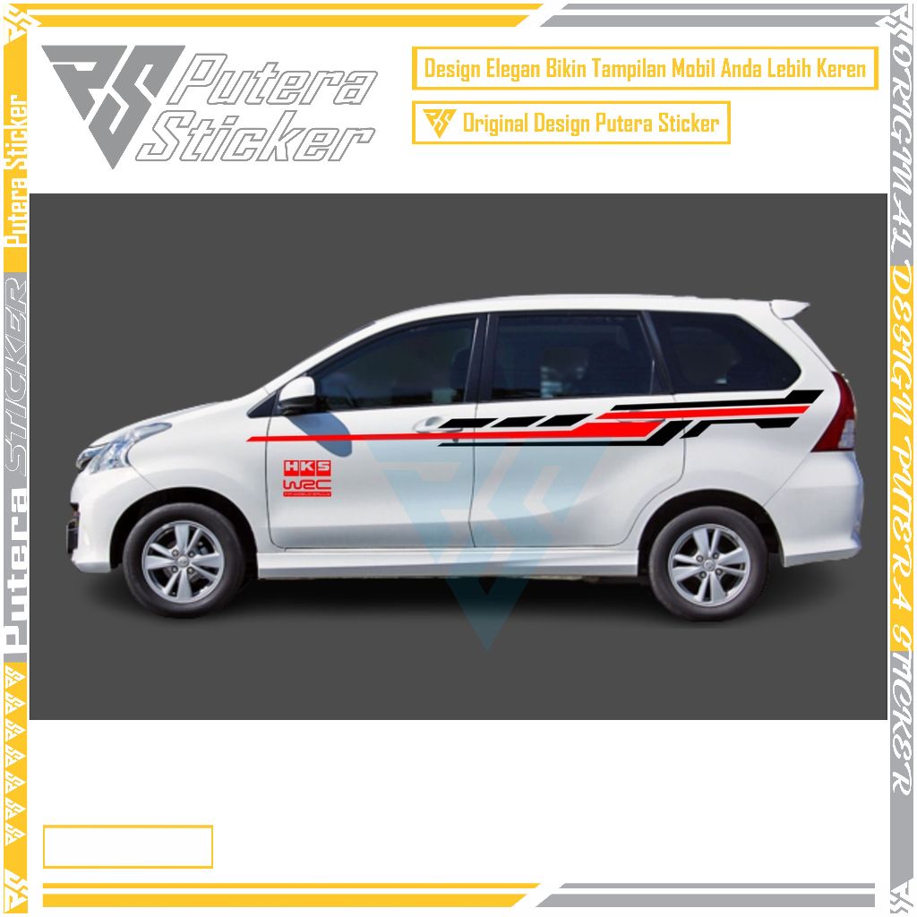 stiker sticker mobil toyota avanza Mobil Avanza Stiker Lis Body Samping Stiker Sponsor HKS WRC Strip