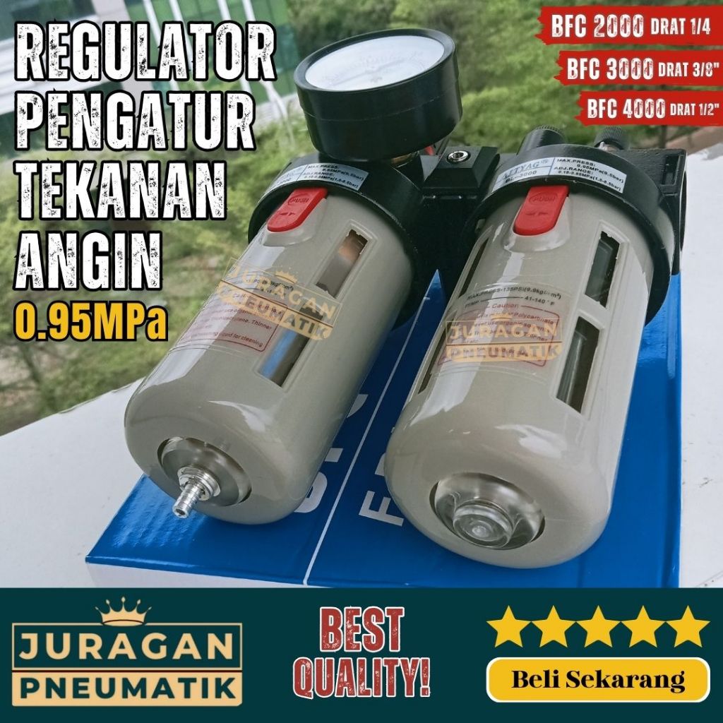 REGULATOR PENGATUR TEKANAN ANGIN BFC 4000 3000 2000 REGULATOR 2 TABUNG
