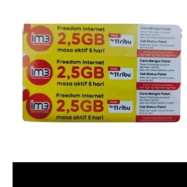 Voucher Indosat 2,5GB 5HR