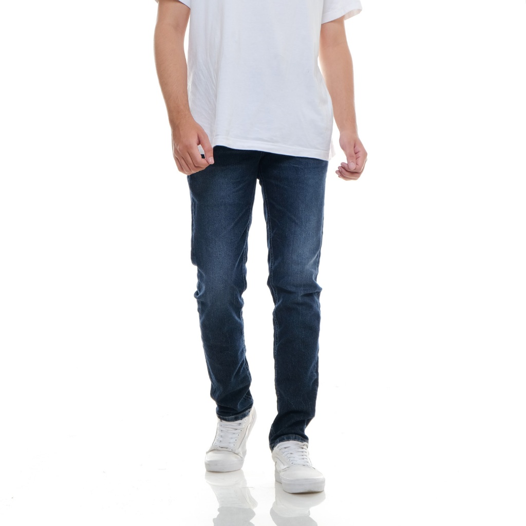 Celana Jeans Panjang Pria Slim Fit BAFFARO Comfort Stretch Medium Blue / B911-021MBL
