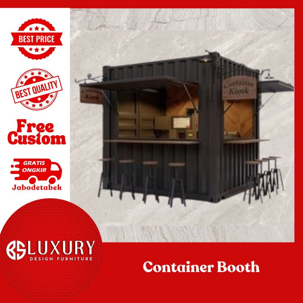 Container Booth Jualan Makanan Minuman Kokoh Kualitas Premium