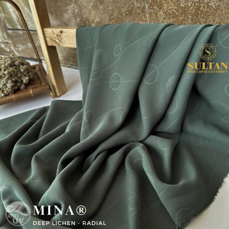 Mina anti uv deep lichen emboss kain sultan 50cm 10cm