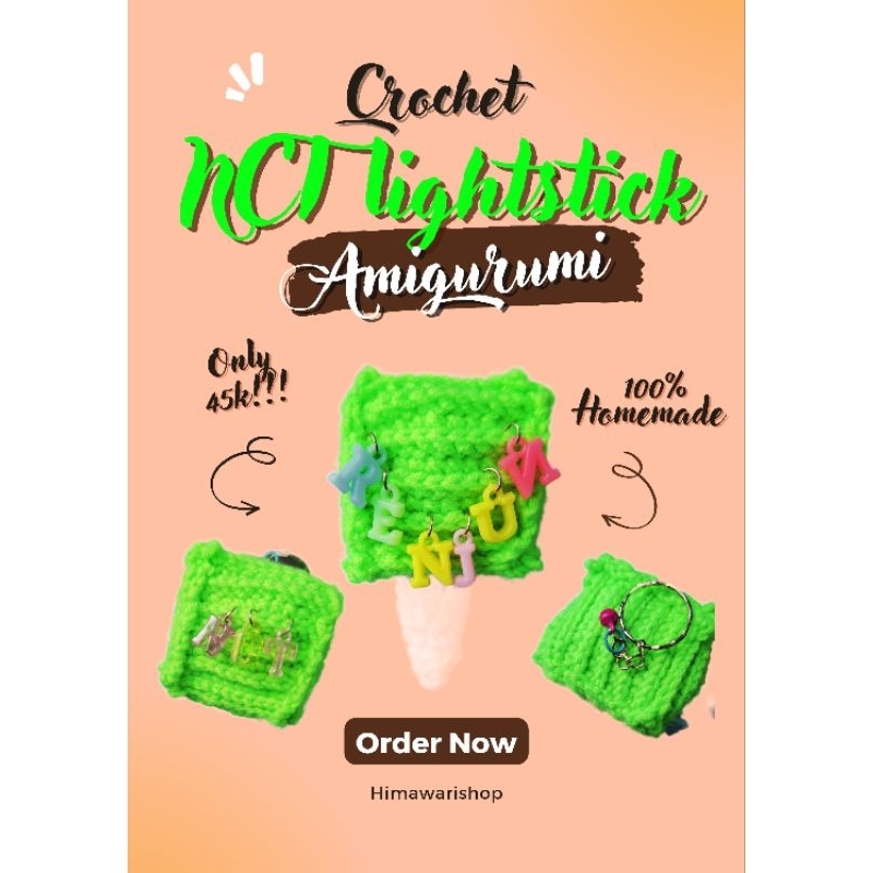 KPOP Lightstick Mini Amigurumi (Boneka Rajut Homemade) NCT EXO SEVENTEEN CUSTOM