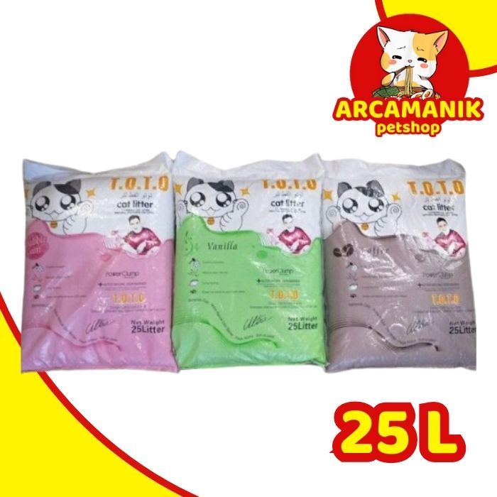 ADY78 pasir kucing gumpal ngi TOTO cat litter 25 liter