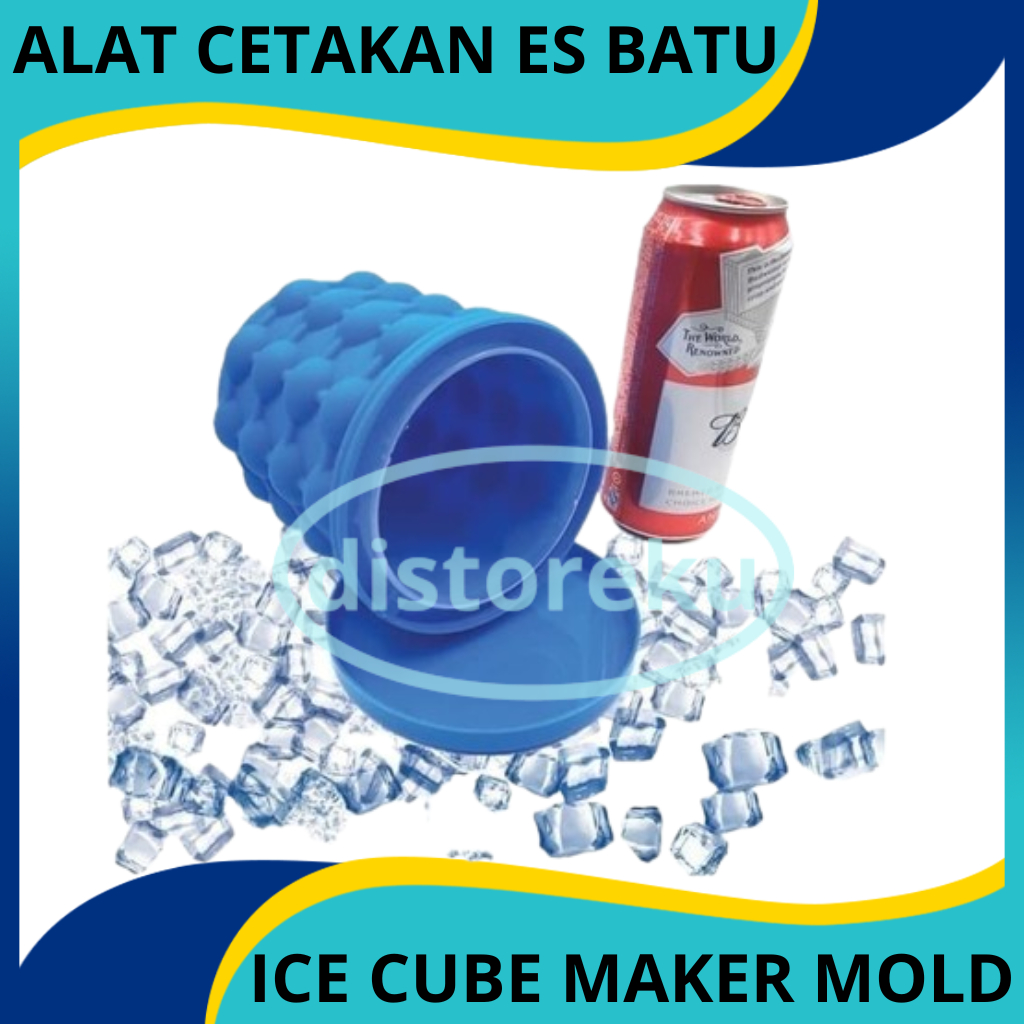 

DM - Ice Cube Maker Ice Genie Silicone Ice Bucket Mold Tray Cetakan Es