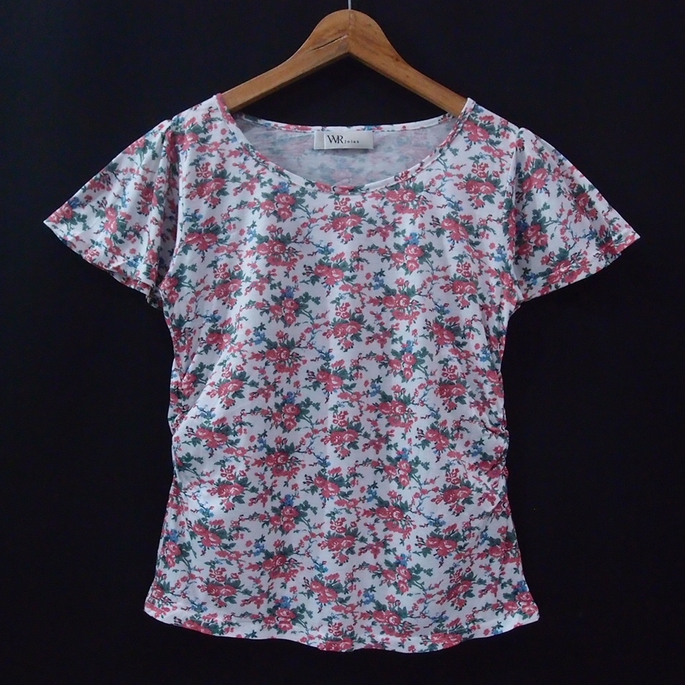 DV610 SIZE M FLORAL BAJU ATASAN WANITA