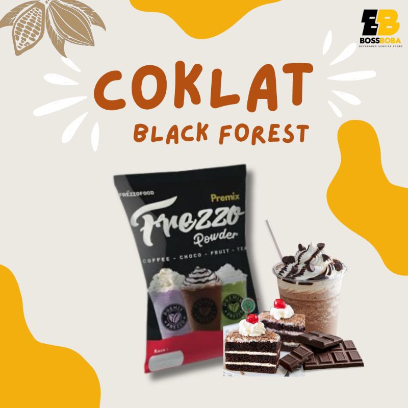 

Bubuk Minuman Rasa Coklat Blackforest Premix Frezzo Powder Drink 1kg/Minuman Kekinian Murah/Bossboba