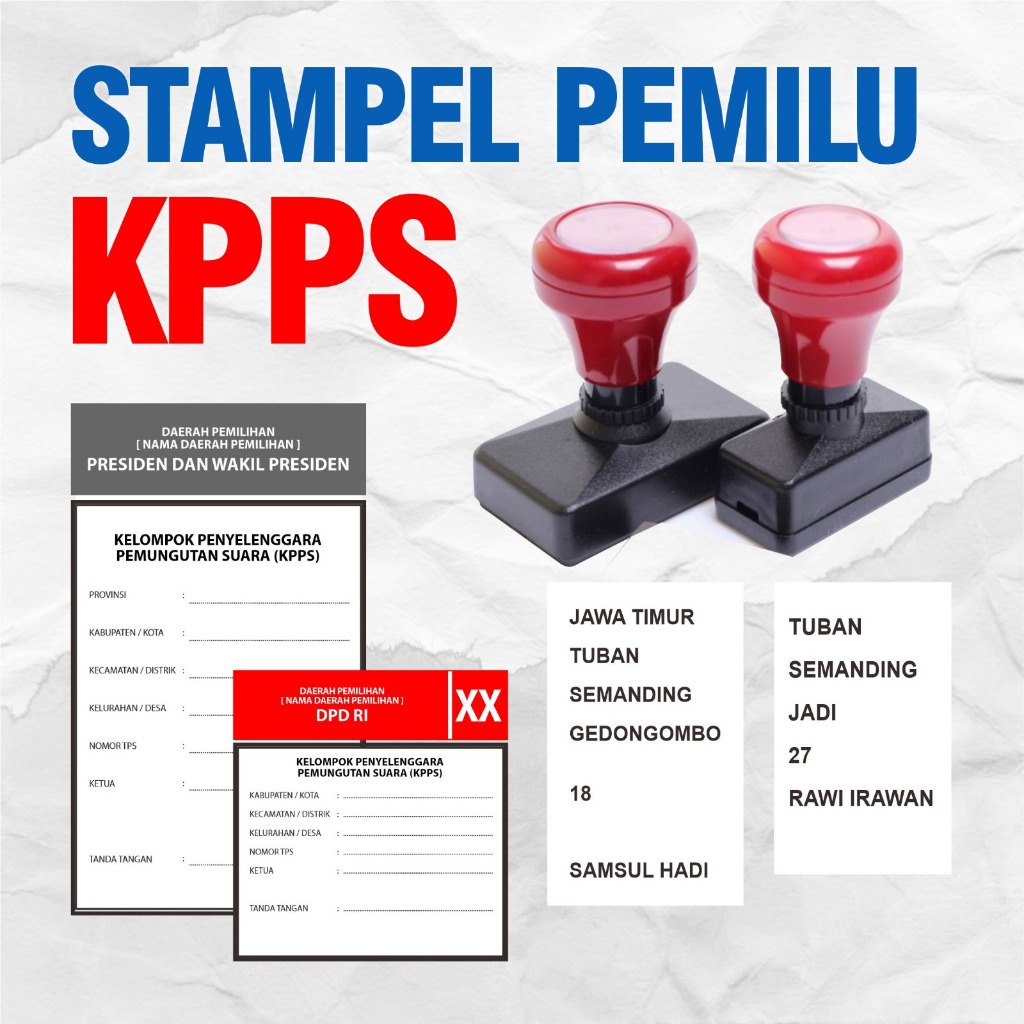 STEMPEL PEMILU / STEMPEL KPPS / STEMPEL FLASH