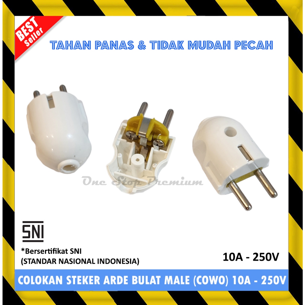 KEPALA COLOKAN SETOP STOP KONTAK STOPKONTAK LISTRIK SETEKER STEKER ARDE ENDOK BULAT OVAL KAKI 2 POLE