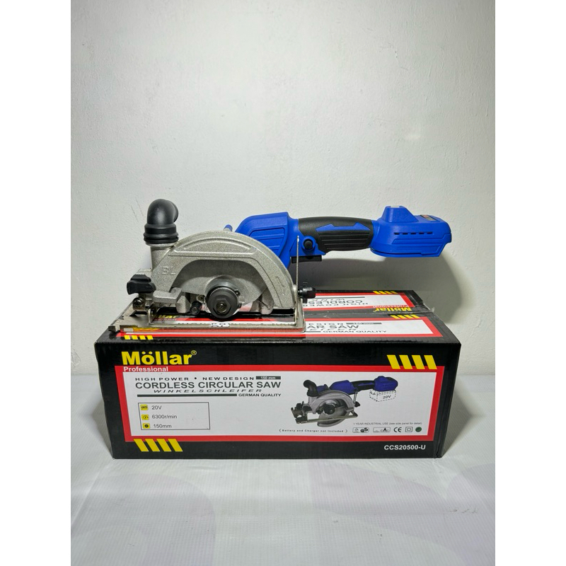 mesin circular saw baterai 20v mollar / cordless circular saw 20v mollar