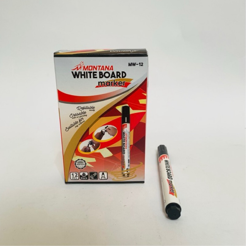 

Spidol Whiteboard MONTANA MW-12 (1 Pack/ 12 Pcs)