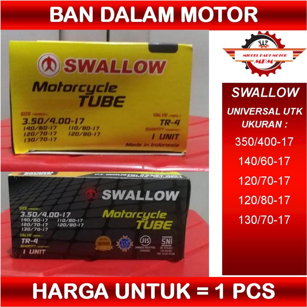 Ban Dalam Motor Swallow  Ukuran 350/400 Ring 17 130/70 Ring 17 untuk motor sport supermoto dan lain 