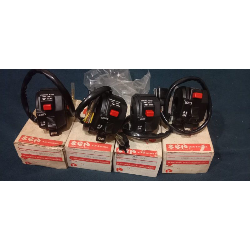 holder kanan/saklar kanan Suzuki Satria S/Shogun 110 kebo.suzuki tornado GX/GS original sgp Japan.