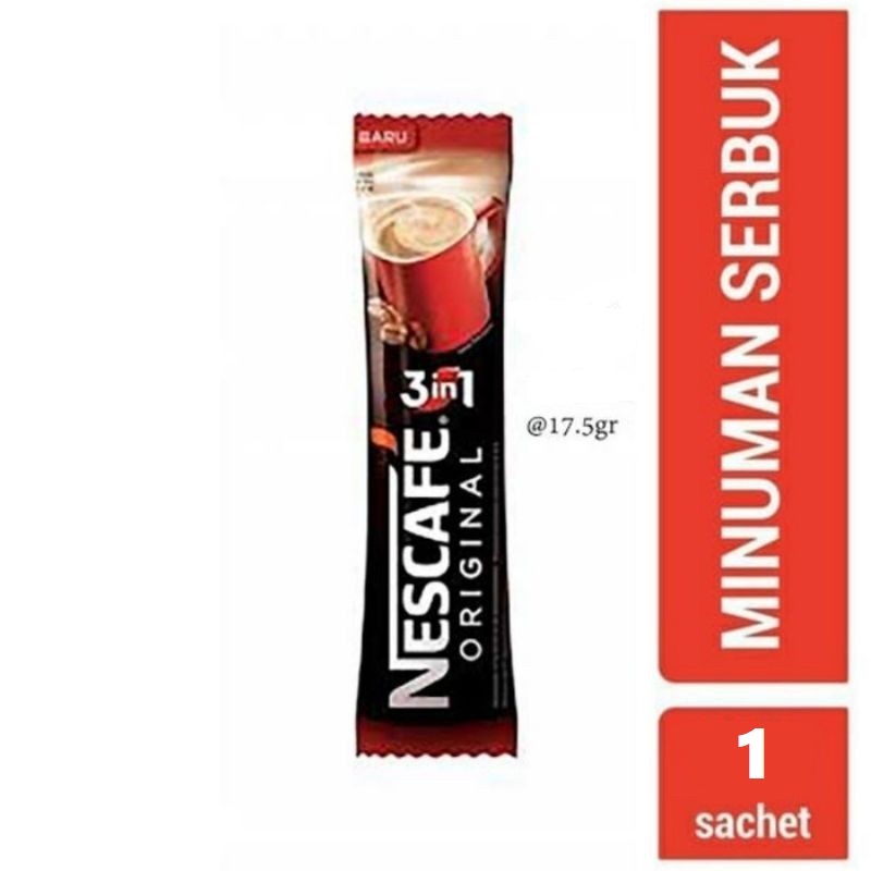 

kopi nescafe 3 in 1 original Harga 1 sachet