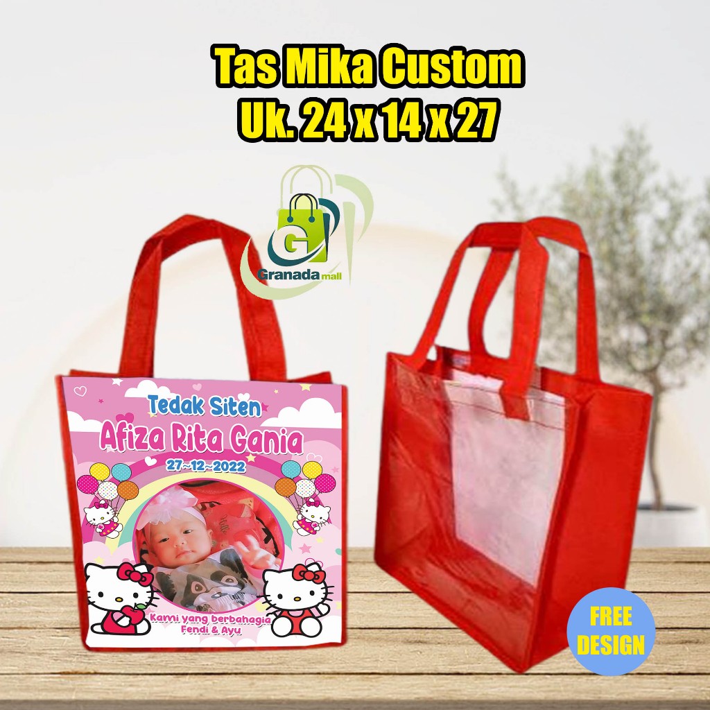 

GOODIE BAG ULANG TAHUN CUSTOM MIKA UK 24 x 14 x 27 (pxlxt)-GOODIE BAG