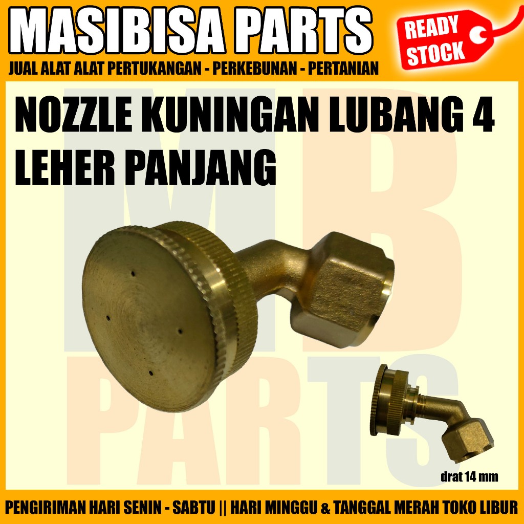 Spuyer / Nozel / Nozzle Kuningan Lubang 4 Leher Panjang
