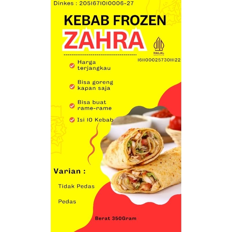 

Kebab Frozen Mini isi 10 Kebab Premium