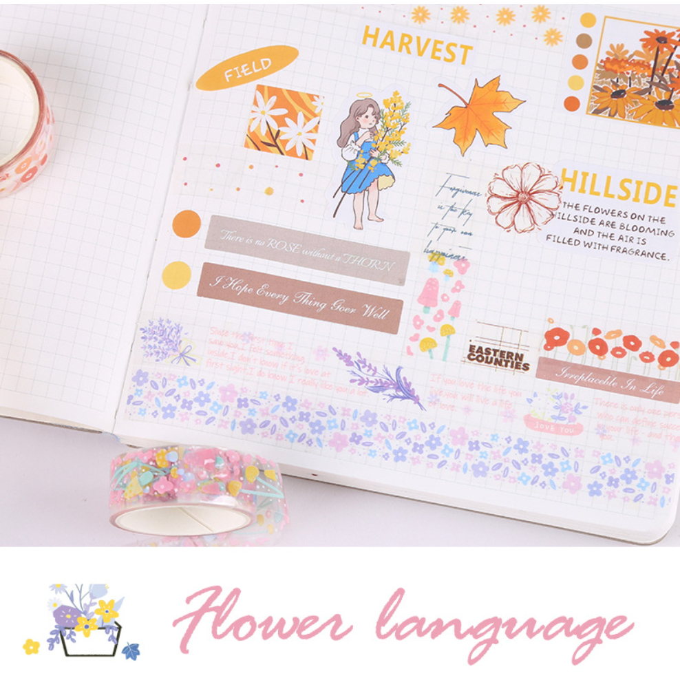 

gk 15 1Set PET CHERRY BLOSSOM Washi Tape Bunga Decor Masking Tape DIY Scrapbook Journal DIY Deco