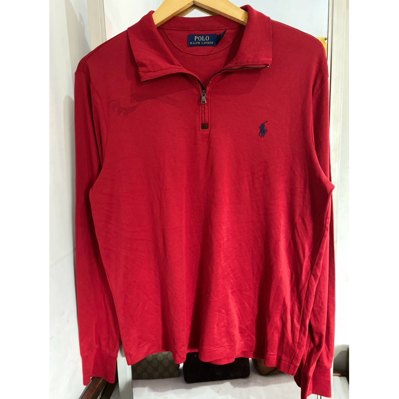 Polo Ralph Lauren Half Zipper Red Preloved
