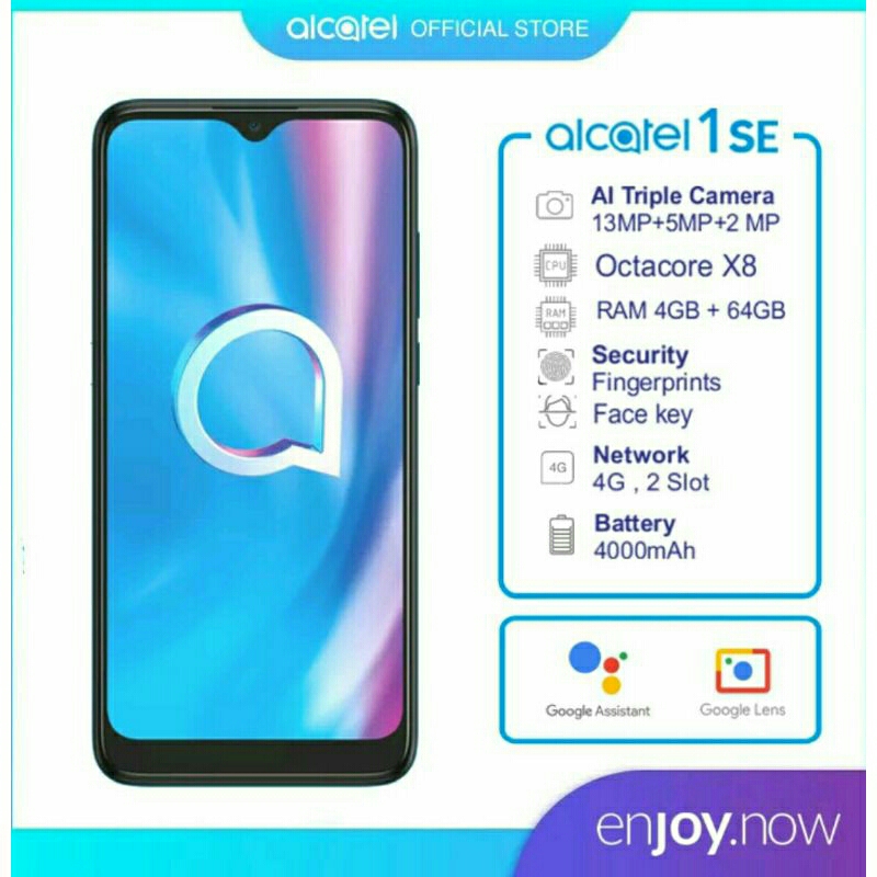 Alcatel 1SE 5030U RAM 4/64GB Garansi Resmi 1 Tahun