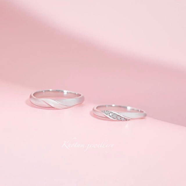 Cincin Kawin murah Elegant simple/cincin couple/ cincin tunangan/cincin pernikahan perak/paladium
